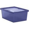 Boîte de rangement plastique Crystaline Eda - 18 l - Bleu profond
