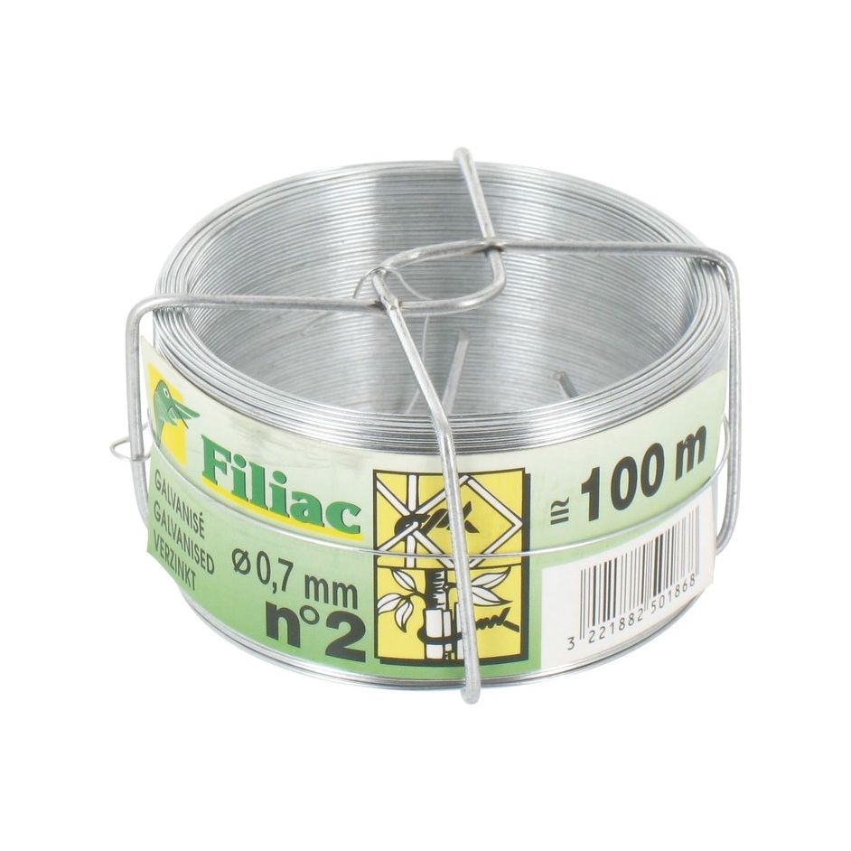 Fil galvanisé Filiac - Longueur 100 m - Diamètre 0,7 mm
