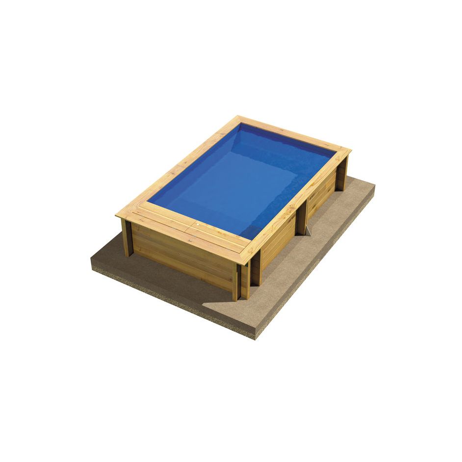 Piscine bois Pool'n box junior Procopi - 3,74 x 2,37 m - Liner bleu