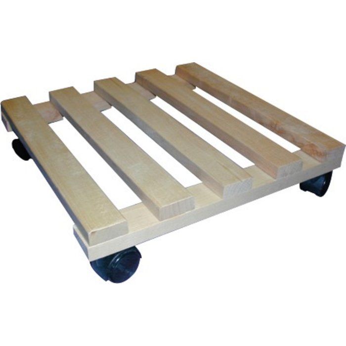 Porte plante en bois à roulette Masy - L. 35 cm
