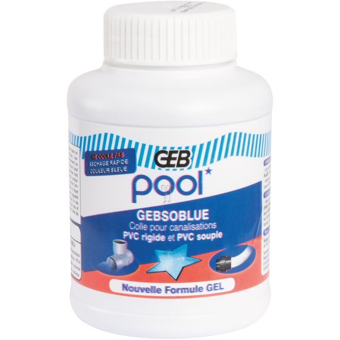 Colle PVC spécial piscine - 250 ml - Gebsoblue - Geb
