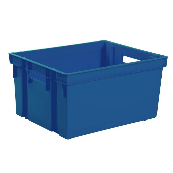 Bac de rangement EDA sans couvercle - 30L - Bleu