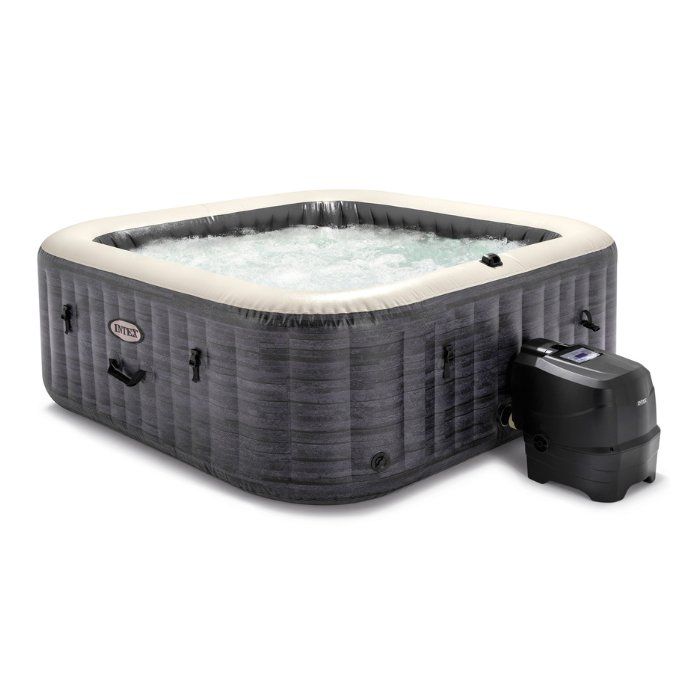 Spa gonflable carré - Ardoise - Intex - H. 71 cm