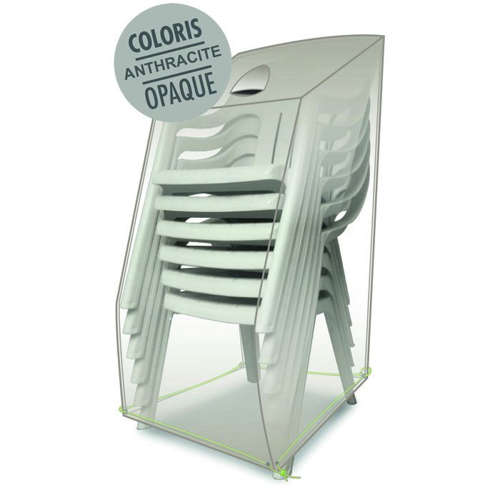 Housse Cover'air Jardiline pour chaises empilables - 66 x 66 x H.110/80 cm