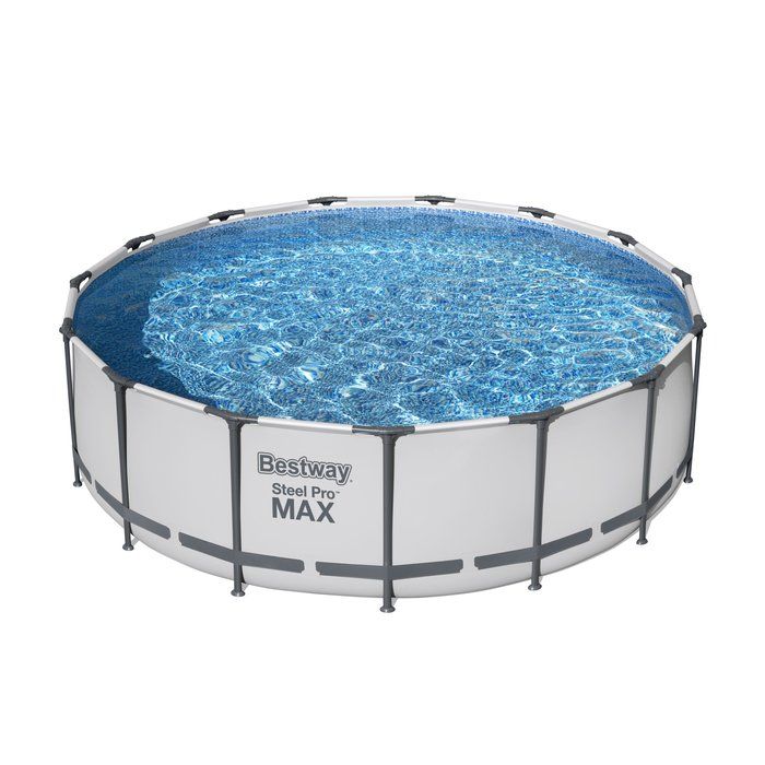 Piscine tubulaire ronde Steel Pro Max Bestway - Blanc
