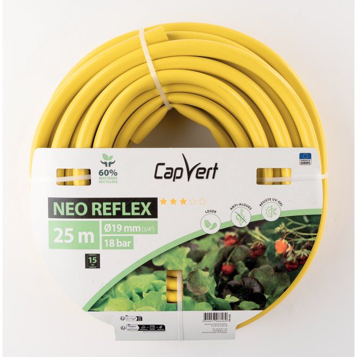 Tuyau d'arrosage Néo Reflex Capvert - Ø 19 mm - L. 25 m