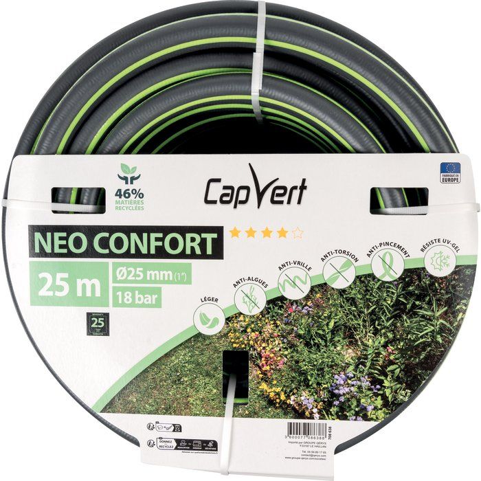 Tuyau d'arrosage Néo Confort Capvert - Ø 25 mm - L. 25 m