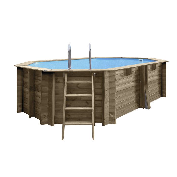 Piscine bois ovale Grenade 2 - 4,36 x 3,36 x H. 1,17 m
