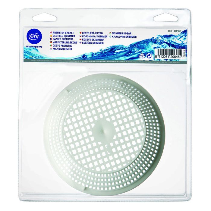 Panier pour skimmer Gre - Ø 16,2 cm - h, 5,5 cm - Ø intérieur 11 cm