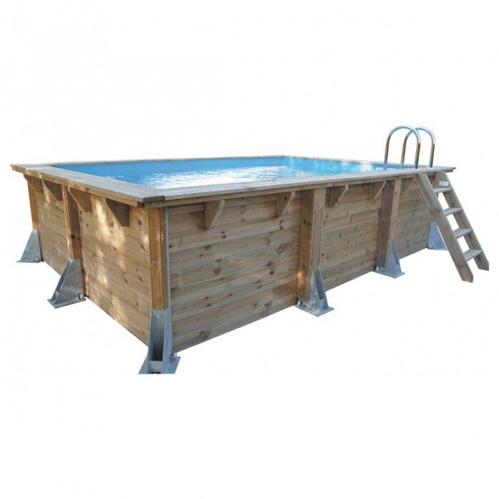 Piscine bois Azura Ubbink - 5,05 x 3,50 x H. 1,26 m