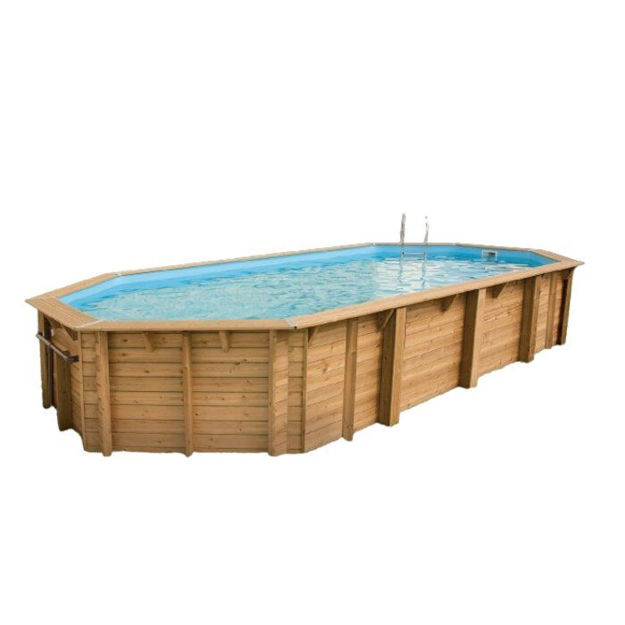 Piscine bois ovale Océa Ubbink - 8,60 x 4,70 x H. 1,30 m
