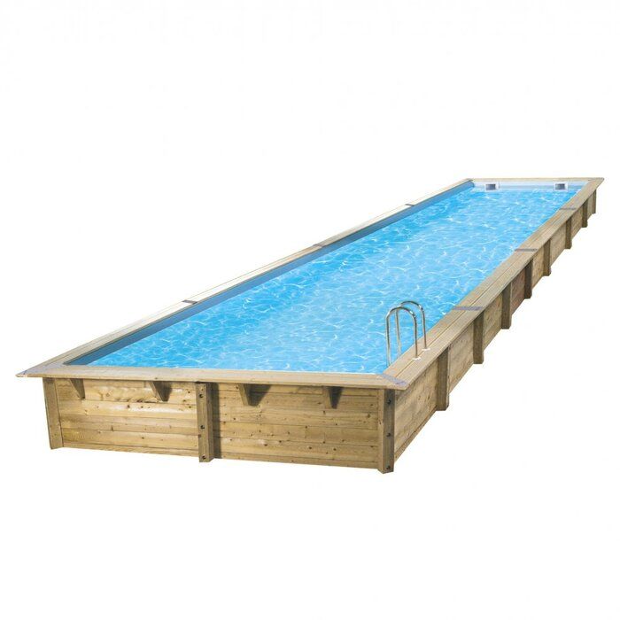 Piscine bois Linéa Ubbink - 15,50 x 3,50 x H. 1,55 m