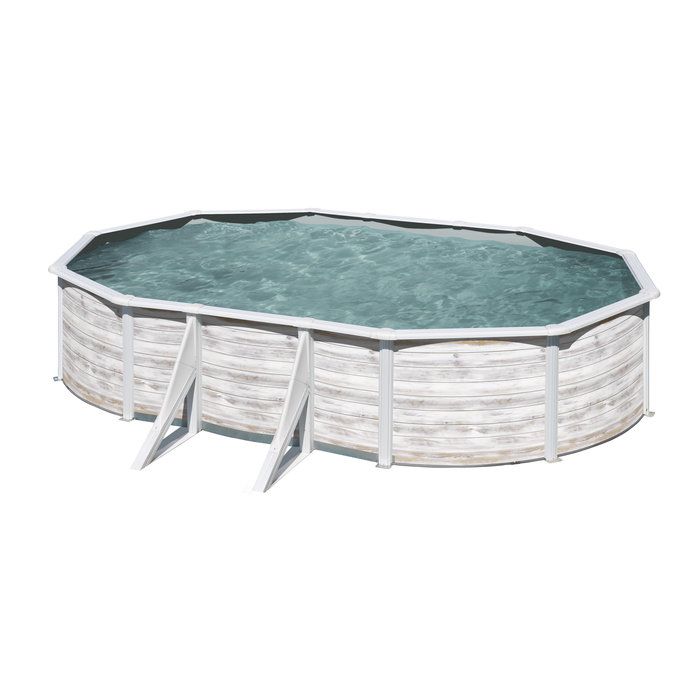Piscine acier ovale Finlandia - 7,30 x 3,75 x H.1,20 m