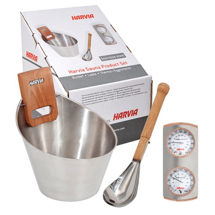 Kit d'accessoires pour sauna traditionnel Harvia - Inox