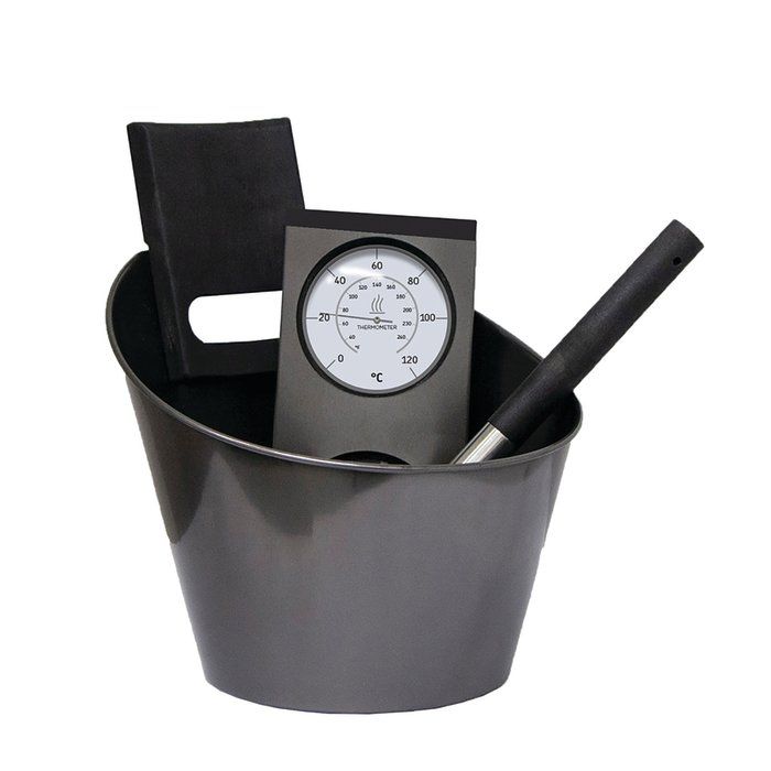 Kit d'accessoires pour sauna traditionnel Harvia - Métal noir