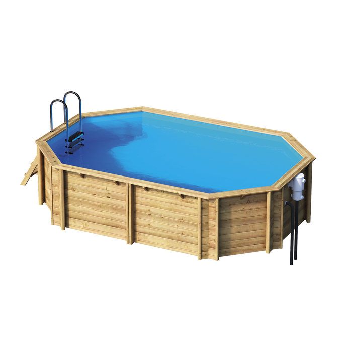 Piscine bois Tropic Octo+ - longueur de 5,10 à 5,40 m