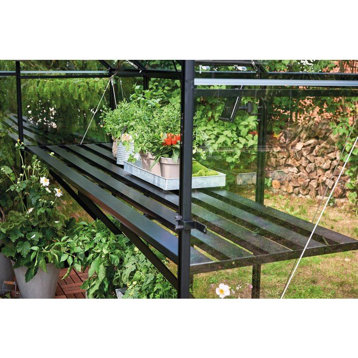 Table aluminium pour serre Qube 66 - 182 x 64 cm - Halls