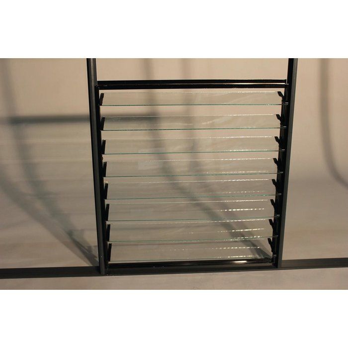 Fenêtre persienne verre trempé pour serre Halls Qube et Qube+