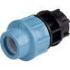 Raccord d'arrosage droit femelle Capvert - Filetage 15 x 21 mm - Ø 20 mm