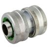 Raccord réparateur de tuyau d'arrosage laiton nickelé Capvert - Ø 19 mm