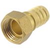 Embout cannelé laiton 6 pans 2 pièces Capvert - Femelle 15 x 21 mm - Ø 15 mm