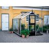 Serre Compact Juliana - 6,6 m² - Verre trempé - Aluminium/Noir