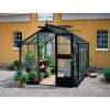 Serre Compact Juliana - 6,6 m² - Verre trempé - Anthracite/Noir