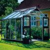 Serre Premium Juliana - 8,8 m² - Verre trempé - Aluminium/Noir