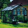 Serre Premium Juliana - 8,8 m² - Verre trempé - Anthracite/Noir