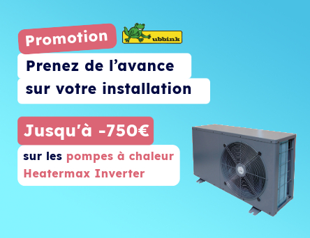 Profitez d'un réduction pouvant aller jusqu'à -750€ sur votre pompe à chaleur Heatermax Inverter de la marque Ubbink ! 