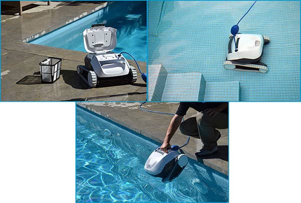 Mise en situation du robot de piscine