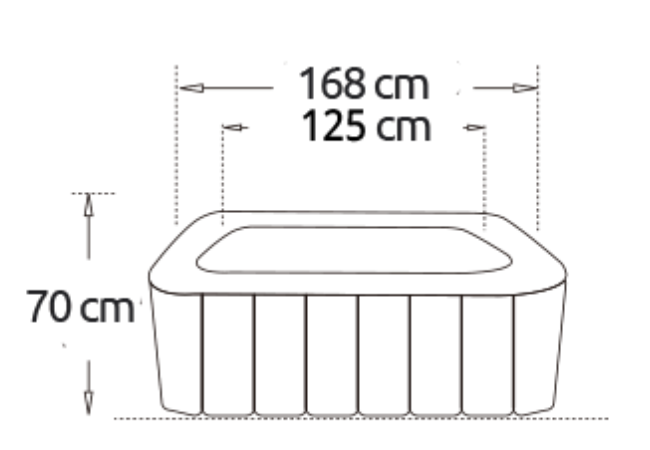 Dimensions spa Caïman NetSpa