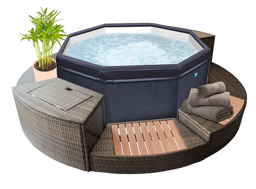 Photo d'ambiance de votre spa Octopus avec mobilier