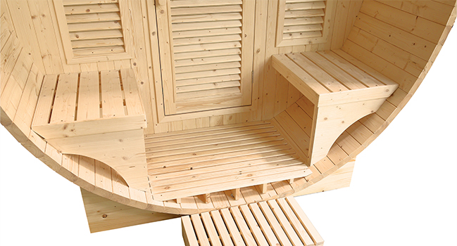 Terrasse du Sauna Gaîa Luna de chez Holl's