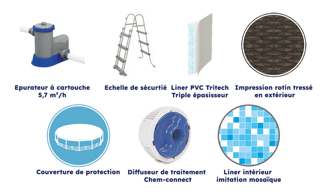 Accessoires des piscines Power Steel Bestway