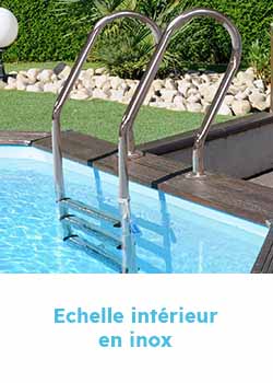 Echelle piscine bois