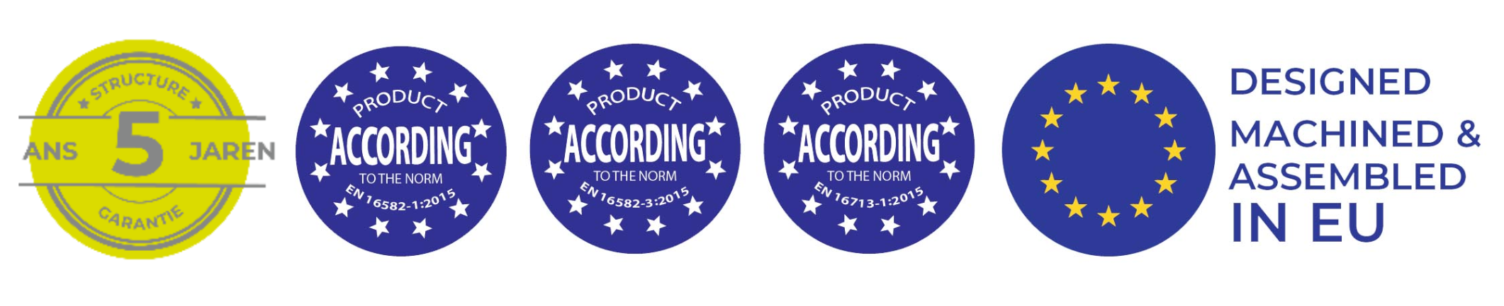 Garantie 5 ans + Assemblage EU Garantie 5 ans + Assemblage EU