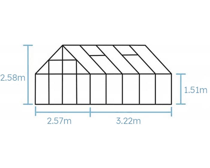 Dimension de la serre Magnum halls avec structure en acier