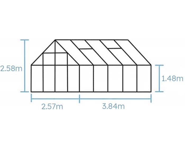 Dimensions de la serre Magnum Halls avec structure en acier