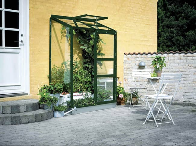 Serre de jardin en verre horticole Atlan Halls 0,9 m² vert