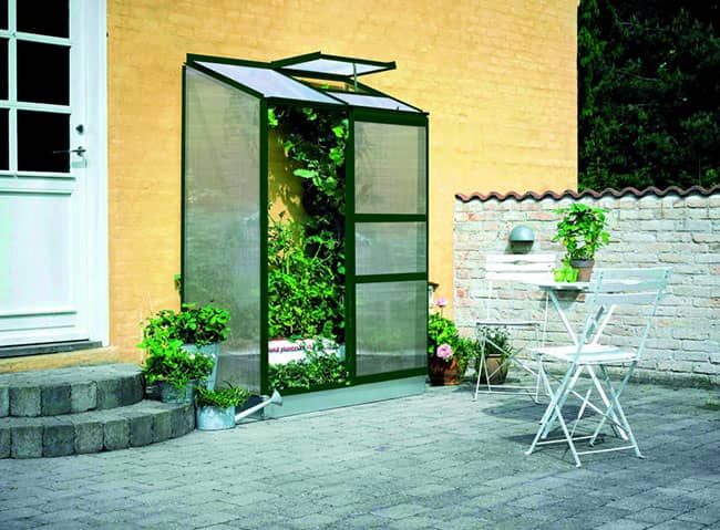 Serre de jardin en polycarbonate Atlan Halls 0,9 m² noir