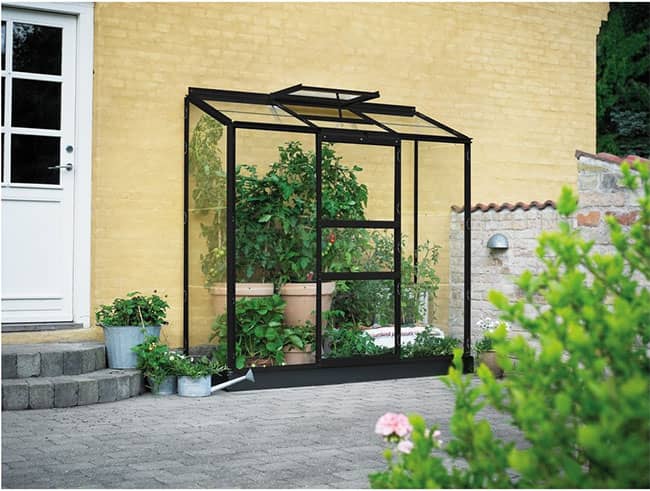Serre de jardin en verre horticole Atlan Halls 1,3 m² noir
