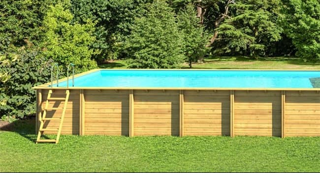 Piscine Hors-Sol Bois Weva Rectangulaire 8x4