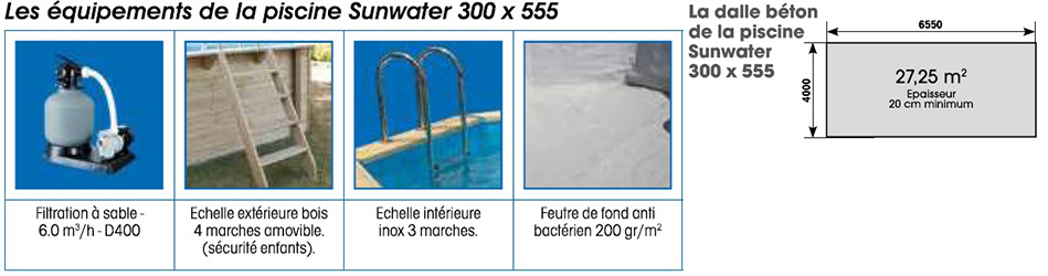 Équipements piscine Ubbink Sunwater 300x555