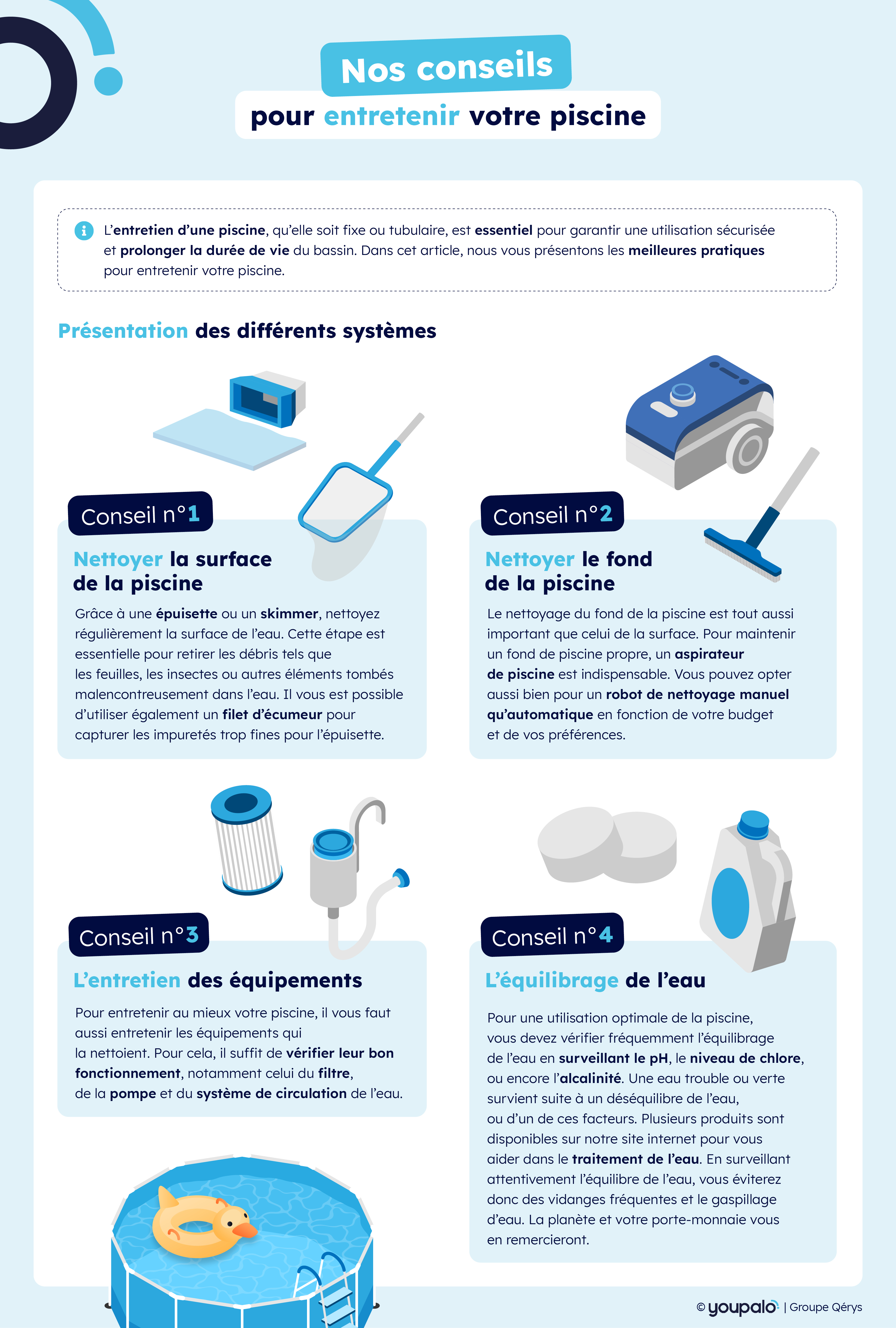 Conseils pour entretenir sa piscine